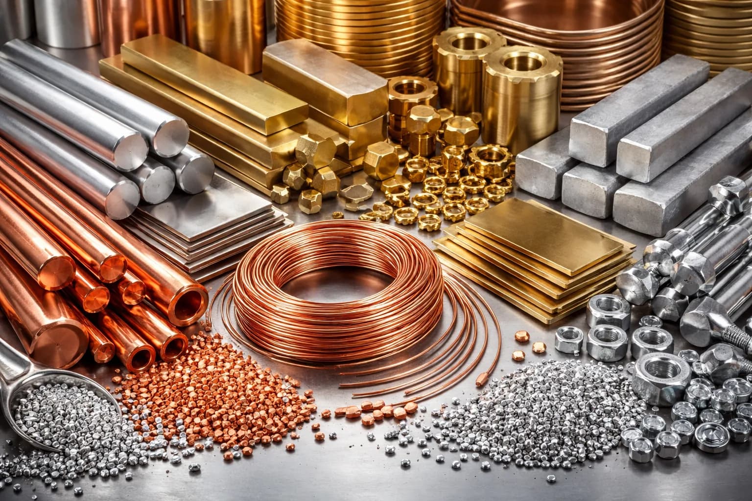 Copper pipes and wire, brass bars and fittings, aluminium and zinc non-ferrous metal stock in Sri Lanka